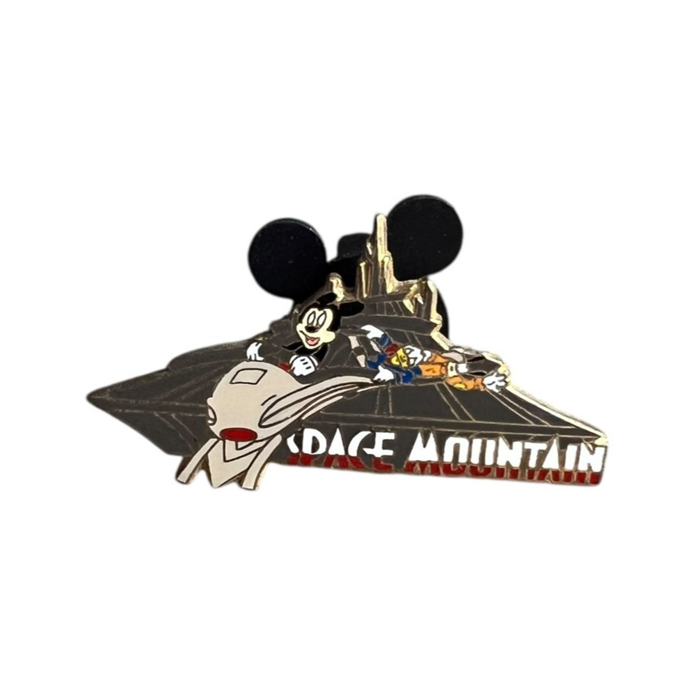 Disney Space Mountain Pin Mickey Mouse Donald Duck Tomorrowland Attraction Pin
